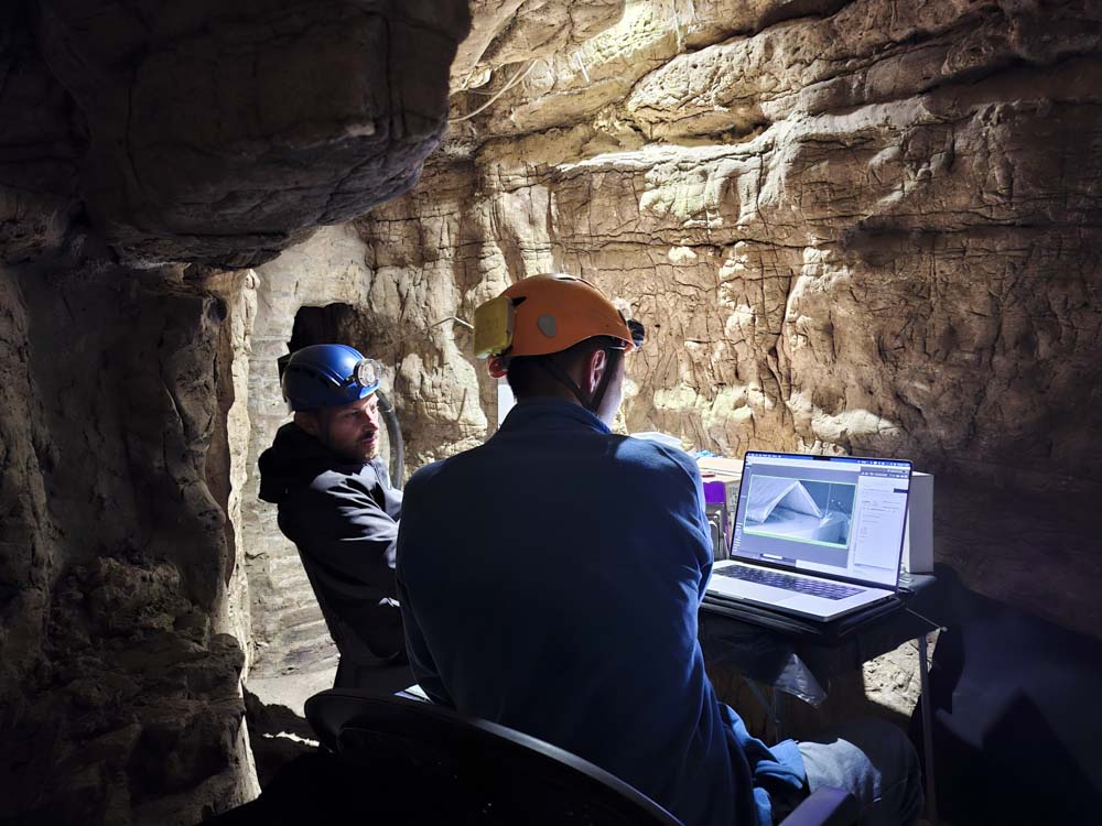 Fieldwork in an Italian cave, Aug 2026